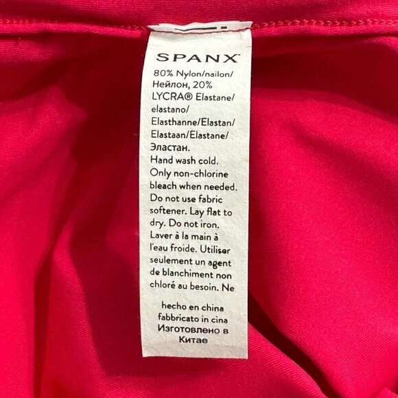 Spanx Women's Swim High Rise Brief Adjustable Hibiscus Pink XL - Picture 6 of 8